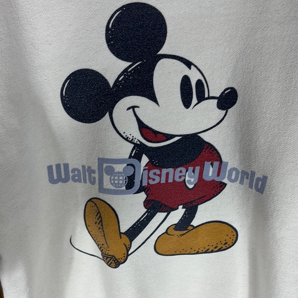 Disney World > White Mickey Mouse Sweatshirt Extra Small - Picture 3 of 7